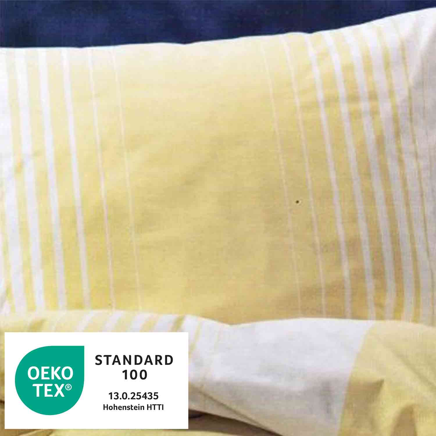 Bettwäsche mit Verlaufstreifen, gelb, 50% Baumwolle, 50% Polyester Kissenbezug 80x80cm