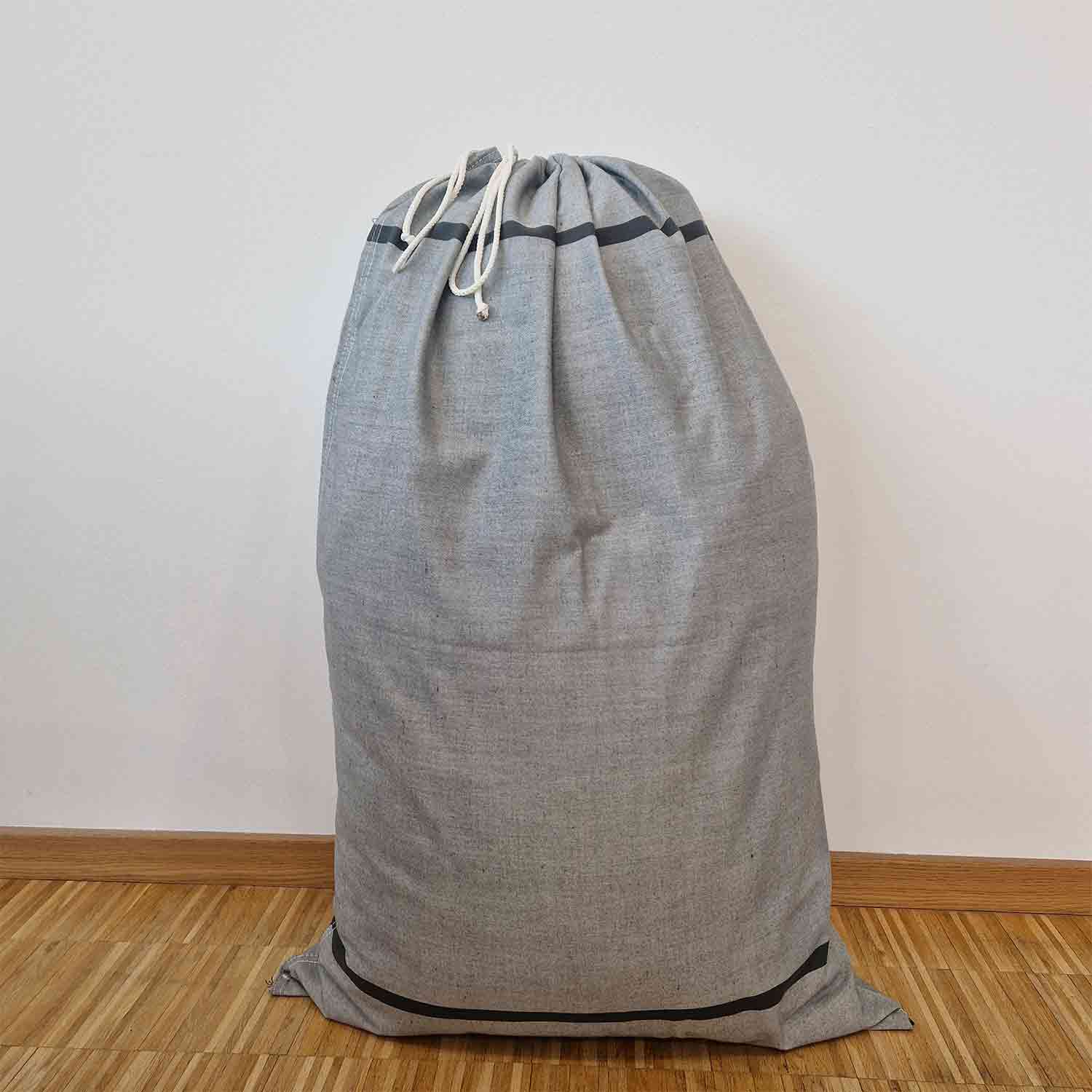 Wäschesack,für 12 kg, 62x100cm, mit Kordel 91-vollfarbig grau