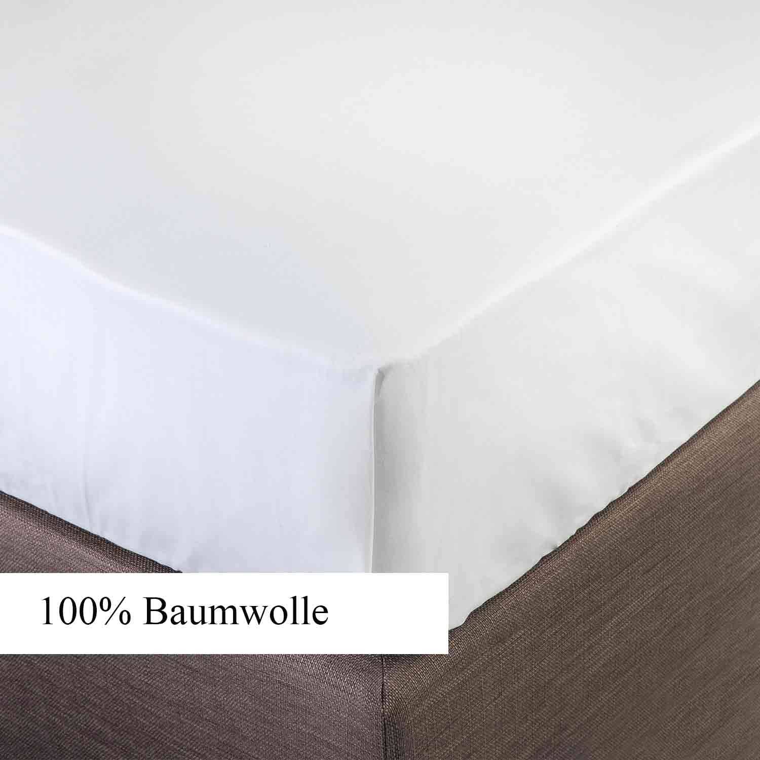Bettlaken/Haustuch 100% Baumwolle, 140g/qm 160/290